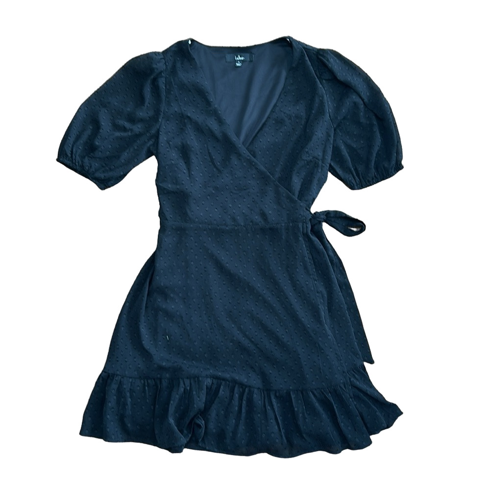 Lulus: Black Wrap Dress: Size Small